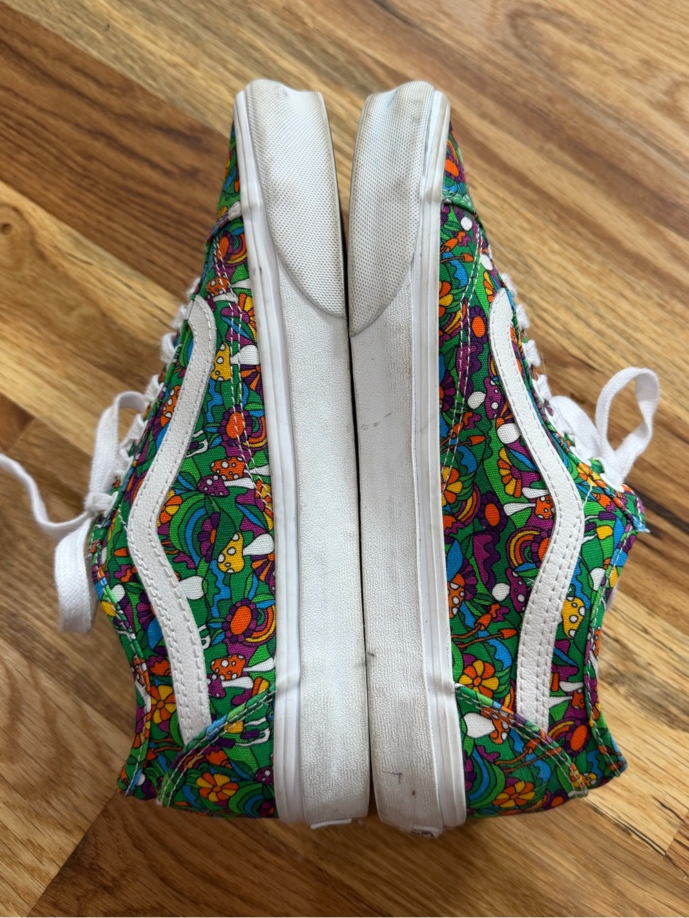 Vans Old Skool Floral Mushroom Shoes - Picture 7 of 8
